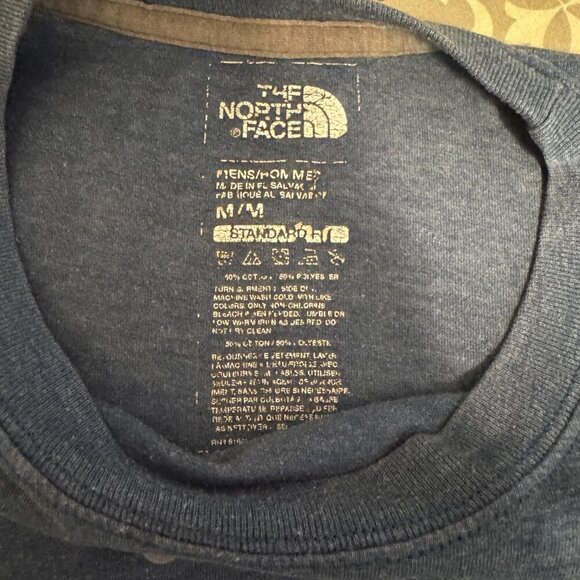 Handmade One of a Kind Blue Gray White Upcycled Long Sleeve Pullover Shirt - Picture 6 of 7